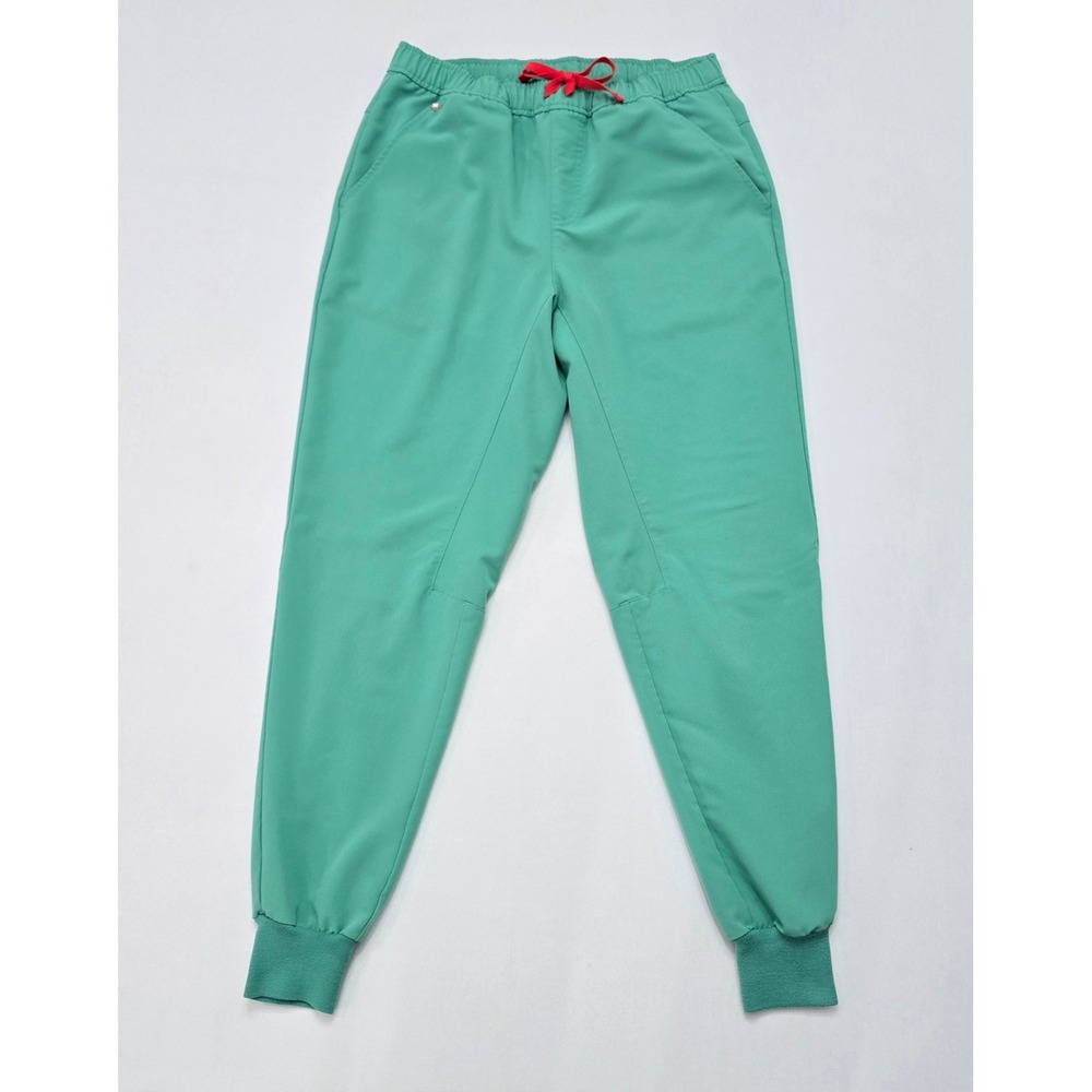 FIGS Tansen Jogger Scrub Pants  Mens Medium Surgical Green Red Tie MXXSW2004